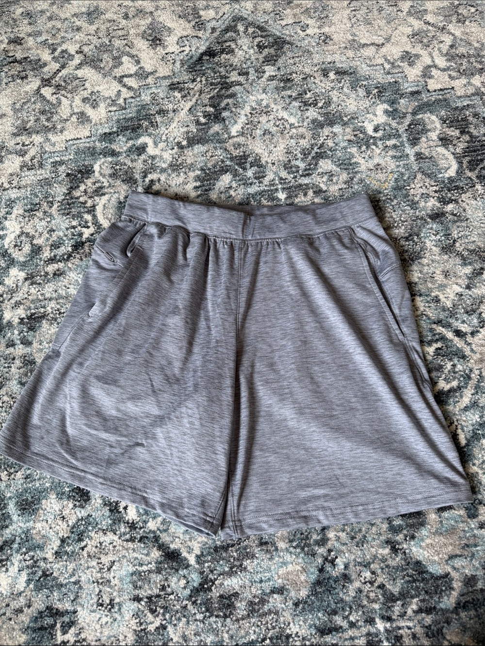 Men's Athletic Pull-On Shorts in Heather Gray
